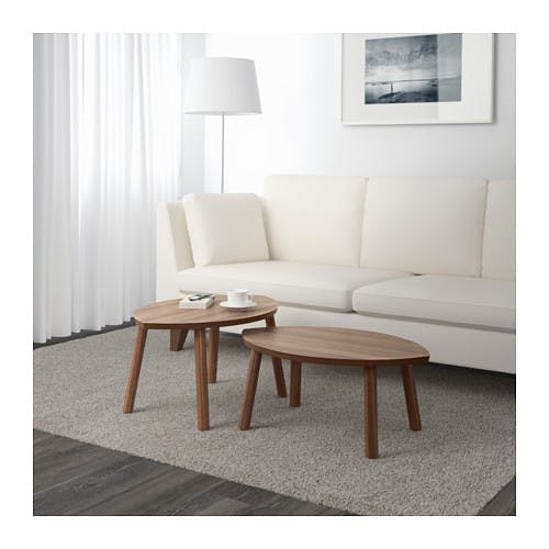 Vakkert i valnøtt Stockholm sofabord fra Ikea